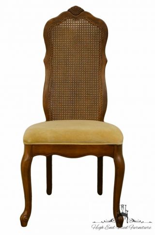 Bernhardt Furniture Country French Regency Cane Back Dining Side Chair