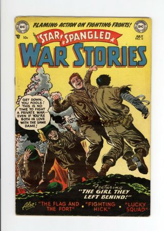 Star Spangled War Stories 11 Fn 5.  5 - Rare Issue - 1953 Dc Golden Age War