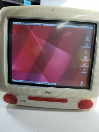 RARE Apple iMac M5521 Vintage Computer RED G3 400 DV 3