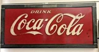 Vintage Coca - Cola Cooler/vending Machine Sign Welded Metal Frame