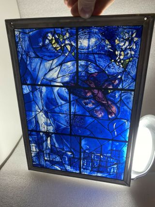 Vintage Stained Glass Marc Chagall America Window Art Institute Chicago 1977 1 3