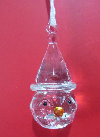 Department 56 Crystallines Santa Head Glass Ornament