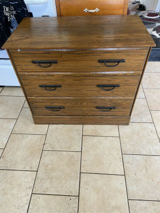 A.  Brandt Ranch Oak 3 Drawer Dresser