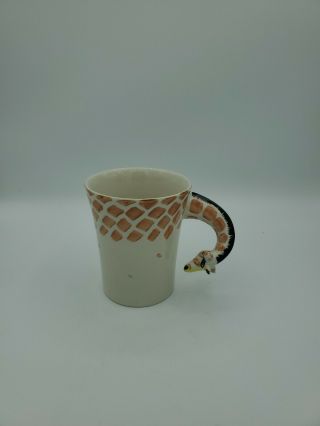 Pier One 1 Imports Large Hand Painted Giraffe Head 3d Neck Coffee Mug Tea Cup