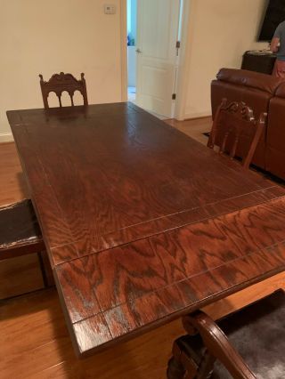 antique dining table and chairs 3