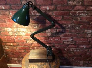 Vintage Mid - Century Industrial Machinist’s Lamp / Light