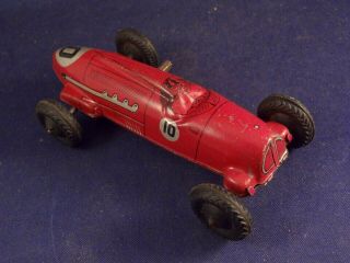 Vintage Tin Toy Wind - Up Race Car Number 10 Germany Gama ? 30 