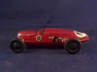 Vintage tin toy wind - up race car number 10 Germany GAMA ? 30 ' s 3