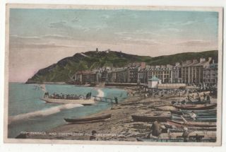 Aberystwyth The Terrace & Constitution Hill Vintage Postcard 186c