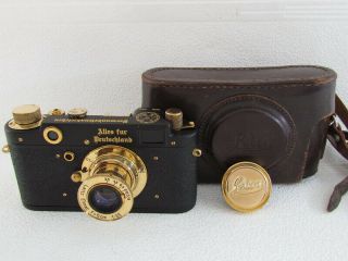 Leica Ii (d) Dermundetenabzeichen 1939 - 1945 Wwii Vintage Russian 35mm Rf Camera