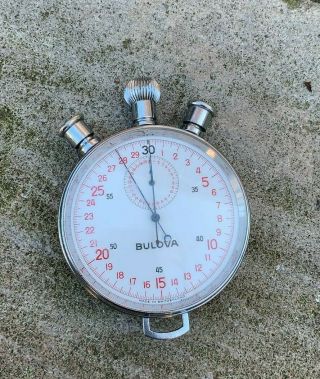 Rare Vintage Bulova Sportstimer Stopwatch Valjoux 57