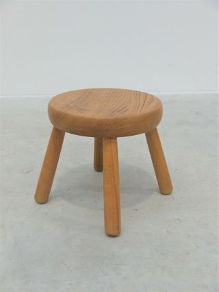 1960 Vintage French Milking Stool Charlotte Perriand Les Arc Midcentury