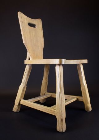 A Brandt Ranch Oak Western Style Side Chair 1950s