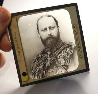 Prince Of Wales Future Edward Vii Antique Photo Magic Lantern Slide 362