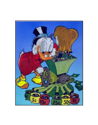 Donald Duck Uncle Scrooge Walt Disney Comic Carl Barks Golden Age Style Sericel