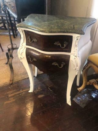Antique Style French Style Marble Top Night Stand