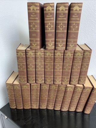 Vintage 1950 The Pulpit Commentary Complete Set Of 23 Volumes