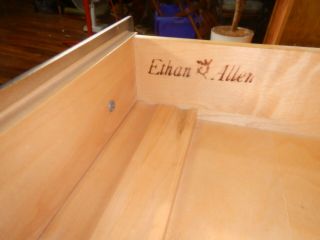 Ethan Allen Writing Desk Black Decorated 14 - 9514 heirloom 5
