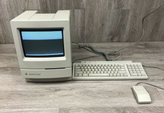 Vintage Apple Macintosh Classic Computer With Keyboard And Mouse