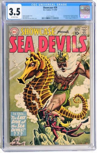 D302.  Showcase 29 Dc Comics Cgc 3.  5 Vg - (1960) 3rd App Of Sea Devils
