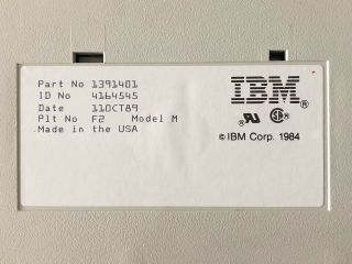 IBM Corp 1984 Clicky Keyboard Model M 1391401 Oct 1989 W/ Cord 1393120 3