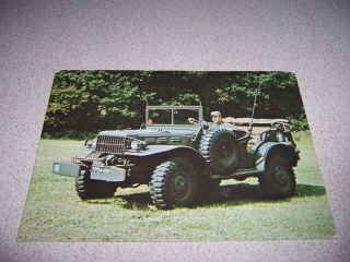 1940s Wwii Era Us Army Dodge Command Car Vtg Postcard