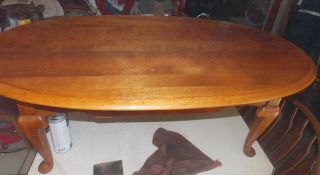 Mid Century Maple Oval Coffee Table By Ethan Allen