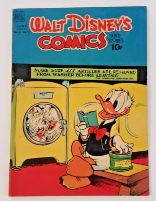 Walt Disney’s Comics And Stories June 1949 Vol.  9 No.  9 Vg/fn