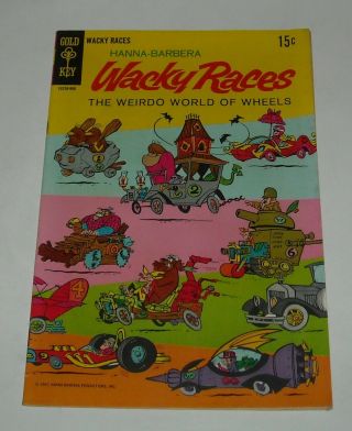 Hanna Barbera Wacky Races 1 Gold Key Comics 1969 Tv Cartoon Cast Cover