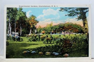 Canada Prince Edward Island Charlottetown Experimental Gardens Postcard Old View