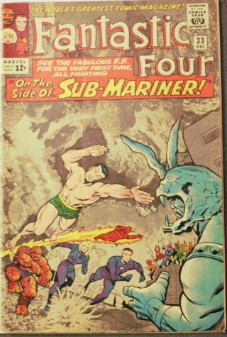 Fantastic Four 33; Marvel Silver Age; Sub - Mariner Guest