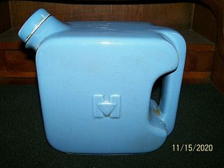 Vintage Hall China Co.  Blue Water Pitcher W/original Cork Stopper (rare & Htf)