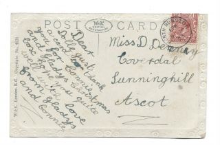 Vintage postcard ' Always Thinking of you at North Runcton ' Single ring pmk 1923 2