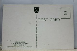 York NY West Point US Military Academy Cadet ' s Chapel Postcard Old Vintage 2