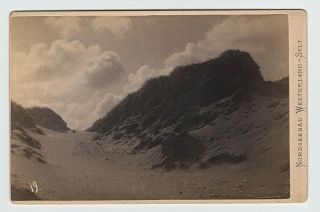 Dunes And Clouds In Germany By Jacob A.  Bodtwadt Circa 1880s Rare Cabinet Photo
