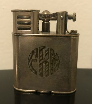 Vintage Dunhill Silver Lighter Double Sided Mono Rare