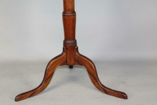 FINE 18TH C NH COUNTRY QUEEN ANNE FLAME CHERRY CANDLESTAND FORM 4
