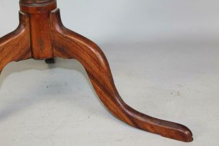 FINE 18TH C NH COUNTRY QUEEN ANNE FLAME CHERRY CANDLESTAND FORM 5