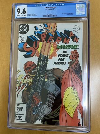 Superman 4 Cgc 9.  6 Nm,  1st Appearance Bloodsport Suicide Squad 2 1987 Ow - W Pages