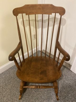 Vintage Nichols And Stone Windsor Rocking Chair.
