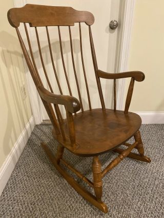 Vintage Nichols and Stone Windsor Rocking Chair. 2