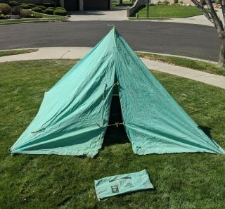 Vintage Bsa Boy Scout Of America Miners Canvas Camping Tent 1962 1410 - 200