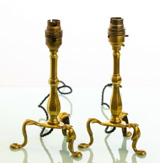 Antique Brass Pullman Carriage Table Desk Lamps Lights - Benson Style