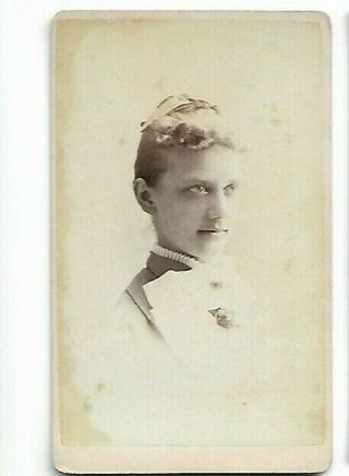 Vintage Cdv - Unknown Woman By H B Eggert,  Photographer,  Bethlehem,  Pa (2305)