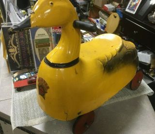 Vintage Gertie The Goose Riding Ride On Toy Train Rite Company Maple Plain Mn