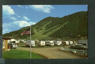 Vintage Postcard B & B Travel Trailer Village Airstream Jackson Wyoming 408031