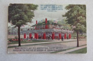 B171 Vintage Postcard Sears & Roebuck Springfield Il Illinois State Fair Exhibit