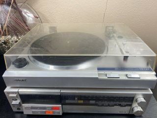 Vintage Sony Turntable Model Ps - Lx1 And Sony Receiver Cassette Player Xo - 5 1982