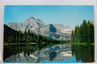 Montana Mt Many Glacier National Park Hotel Mt Gould Josephine Lake Postcard Old