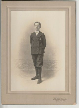 Cabinet Card Of A Boy 1890 